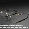 Fashion Frameless Edge Cutting Reading Glasses Business Anti Blue Light Presbyopia Eyewear Trend Rimless Computer Eyeglasses