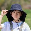 Children's hats boys and girls outdoors big eaves shawl neck protection sun hat summer breathable sun protection bucket hat