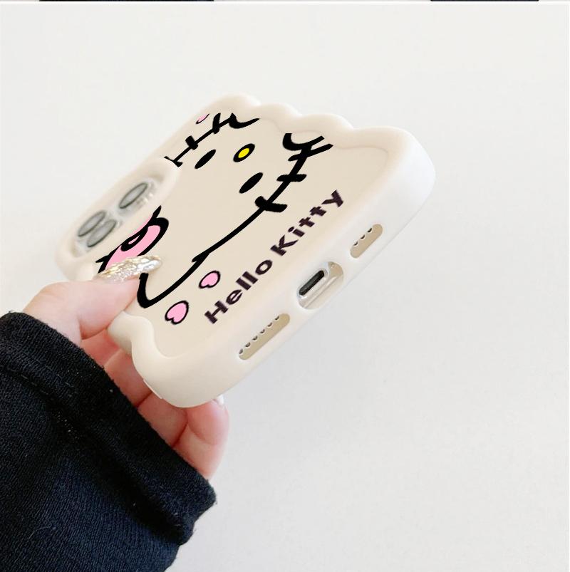 Pink Hello Kitty Phone Case For Iphone 17 Pro Max 17 Air 16 15 14 13 12 11 Pro Max 16e 16 Plus 7 8 SE XR Sanrio Candy Wave Cover
