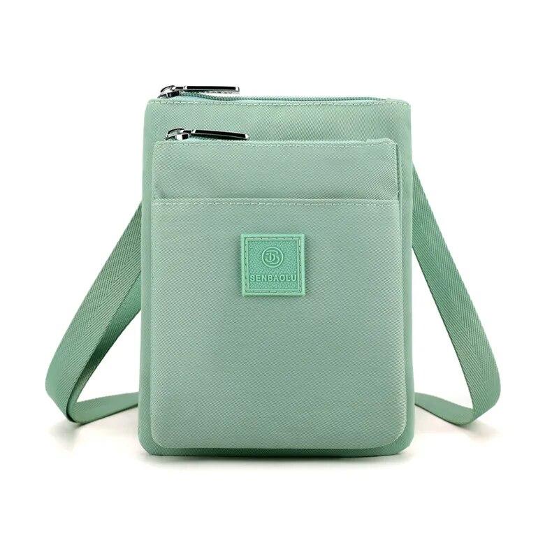 Женская цветная сумка через плечо, квадратная сумка для телефона, многослойная нейлоновая ткань, сумки для монет, держатель для туалетных принадлежностей, сумки через плечо