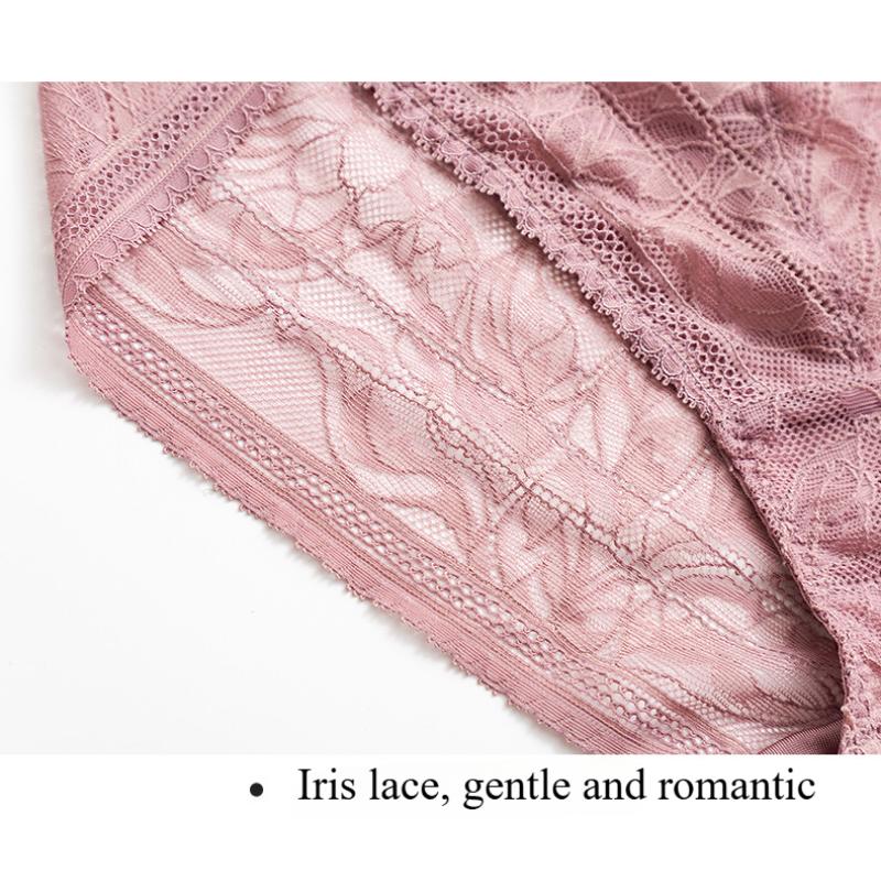 1 Pc Low Waist Sexy Lace Triangle Briefs Silky Smooth and High Elasticity Silk Home Underwear Briefs