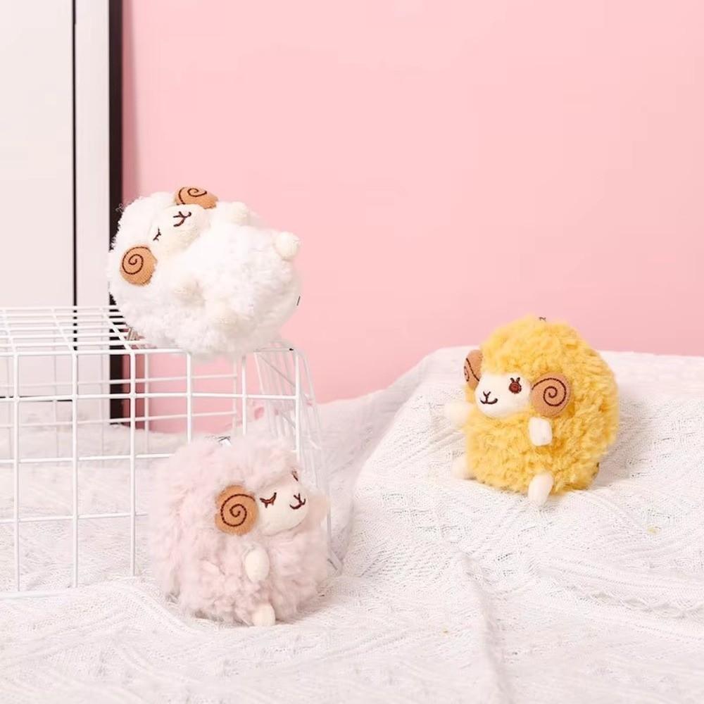 Mini Size Plush Sheep Pendant Cartoon Anime Style Mini Sheep Plush Doll For Bag Accessory