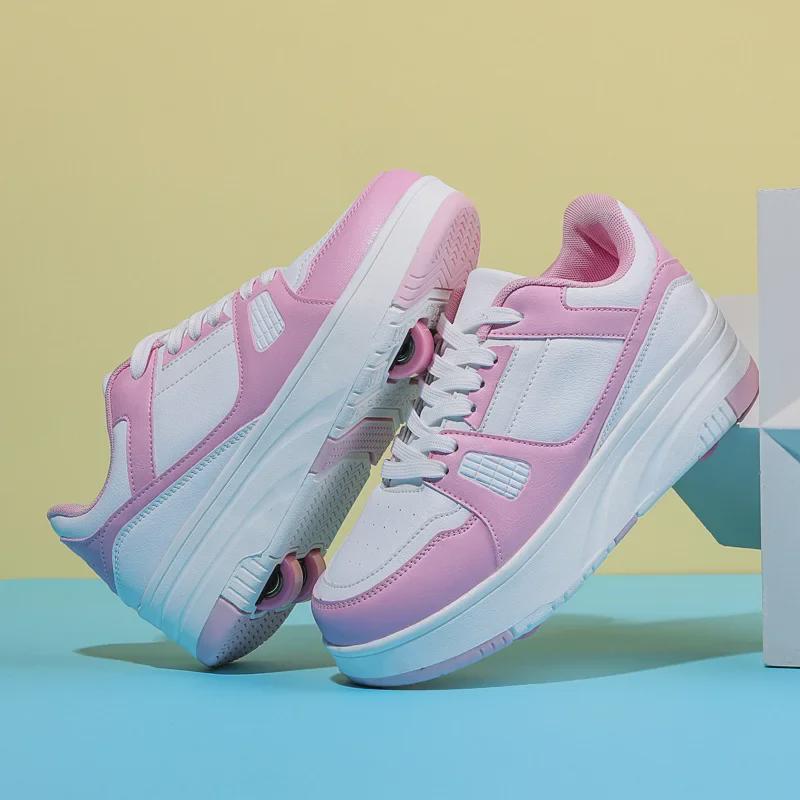 Ультралегкие кроссовки для бега унисекс для студентов со съемными колесами