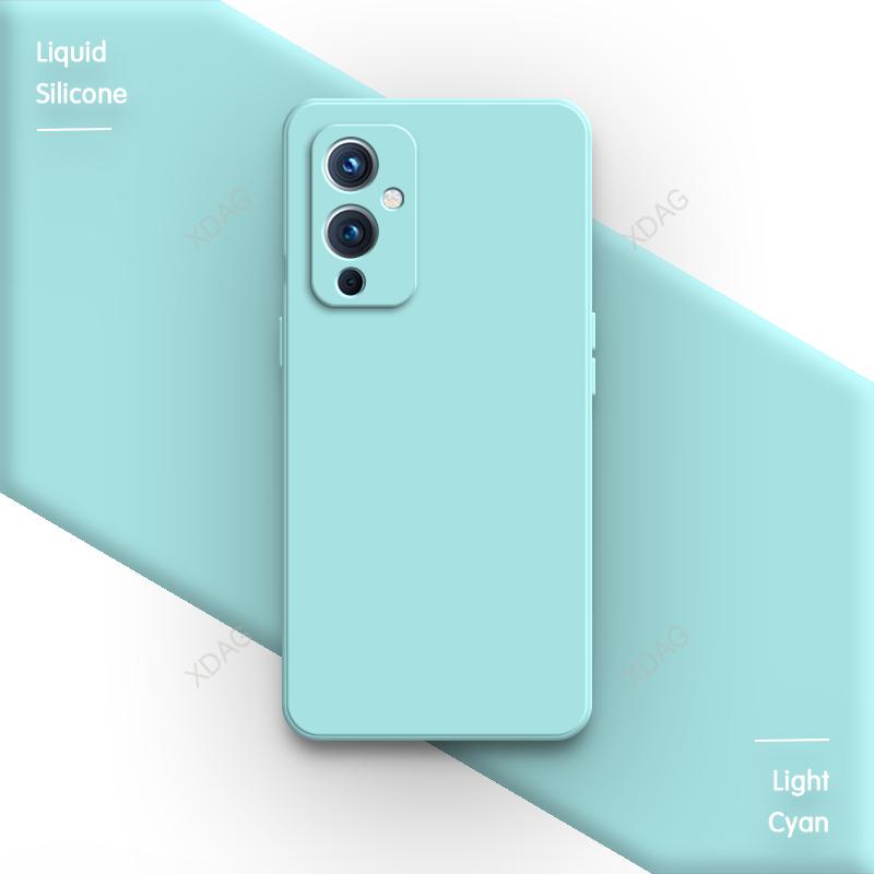 Оригинальный чехол для телефона OnePlus 9 RT 9R T 9RT 5G Защита камеры Квадратный Жидкий силикон Мягкий Простой Высокое качество Задняя крышка Capa