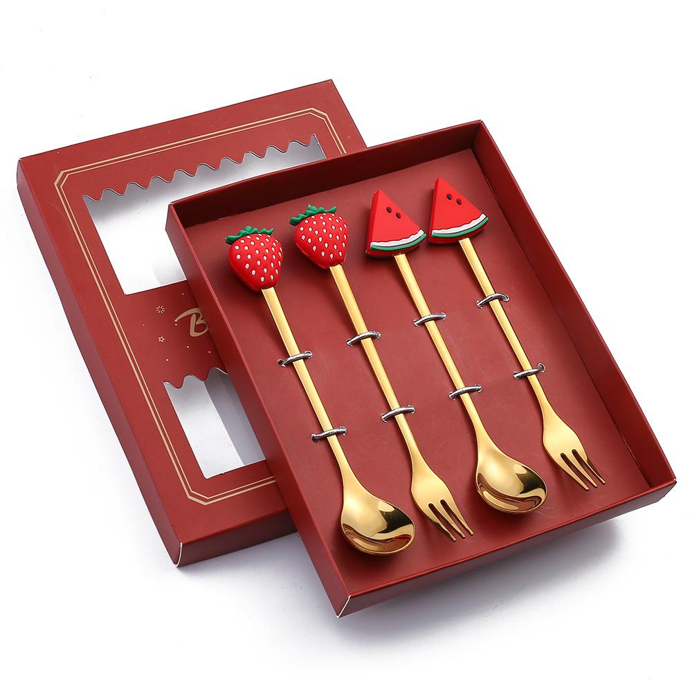 HANYANG 410 Stainless Steel Cutlery Home Hotel Use Cute Spoon Fork Western Cutlery