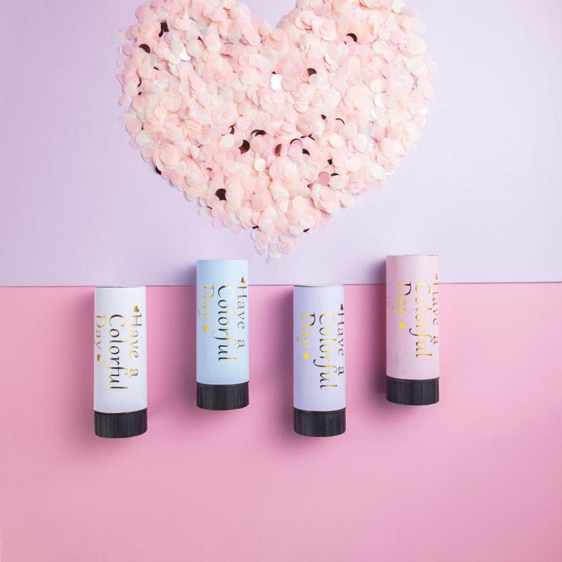 Мини-салютный пистолет «Макарон» Маленький подарочный фейерверк с конфетти «Макарон» Мини-салют, скрученный вручную