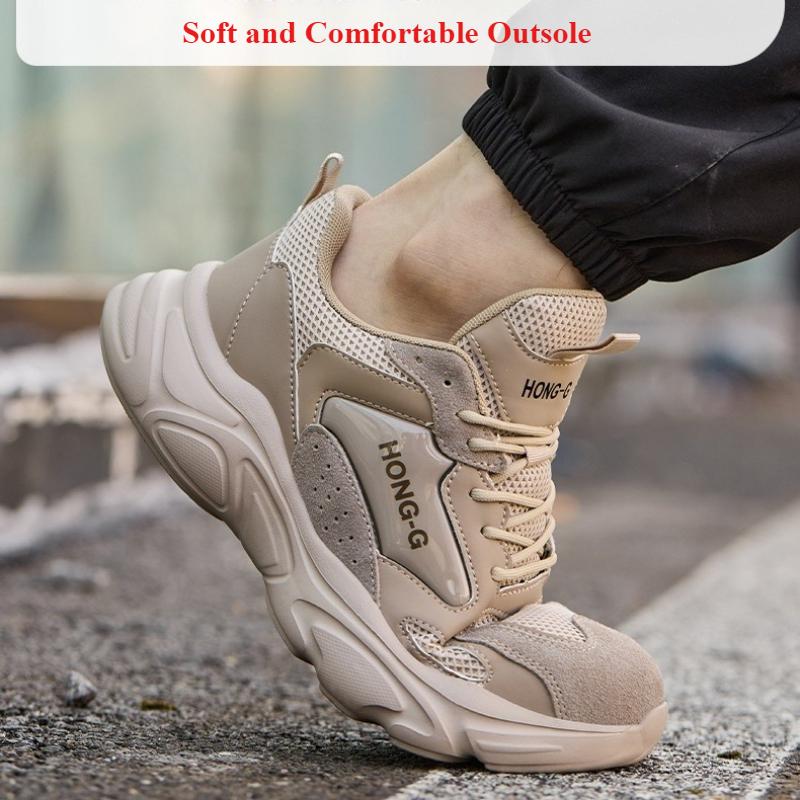 industrial construction steel toe shoes for men women lightweight comfortable safety shoes anti puncture iron toe wok sneakers