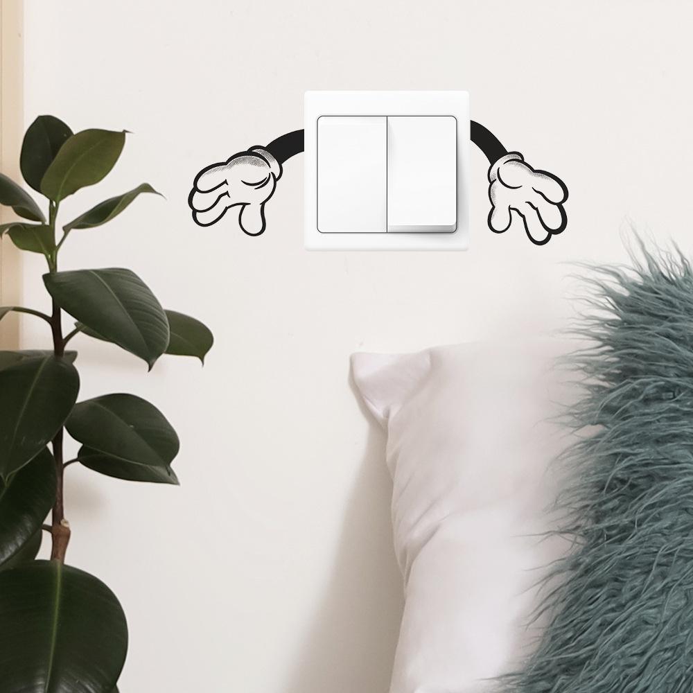Креативные и простые наклейки для декора выключателей на стене для гостиной и кабинета