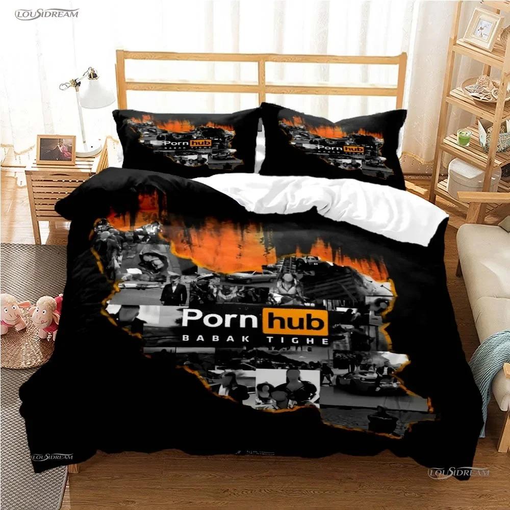 P-Porn H-hub Fashion Tread All Season Duvet Cover Комплект постельного белья Мягкий пододеяльник и наволочка для подростка Single/Double/Queen/King