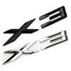 ALMVIS 3D ABS Black Chrome Car Letter Rear Trunk Badge X3 Logo Fit For