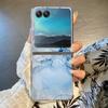 Marble Pattern Phone Case For Motorola Razr 60 40 50 Ultra Razr60 Razr50 Razr40 Shockproof Transparent Folding Hard Back Cover
