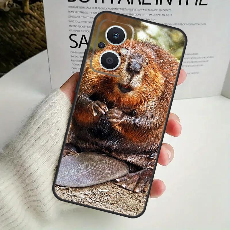 Чехол с животным бобром для OPPO Reno 12F 13F 14F 10 11 12 13 14 Pro 8T 7 8 Lite OPPO Find X6 X5 X8 X9 Pro