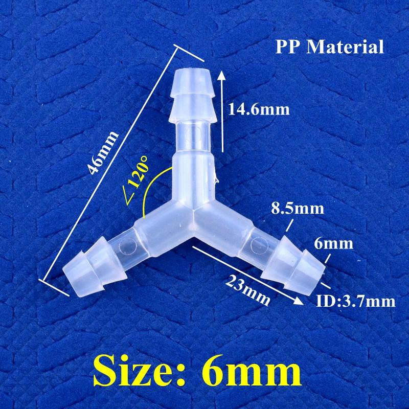 10 шт./лот 4~12 мм пластиковый 120° Y-образный тройник-соединитель для аквариума, адаптер для воздушного насоса, распределитель жидкого газа, садовый шланг для воды в форме пагоды