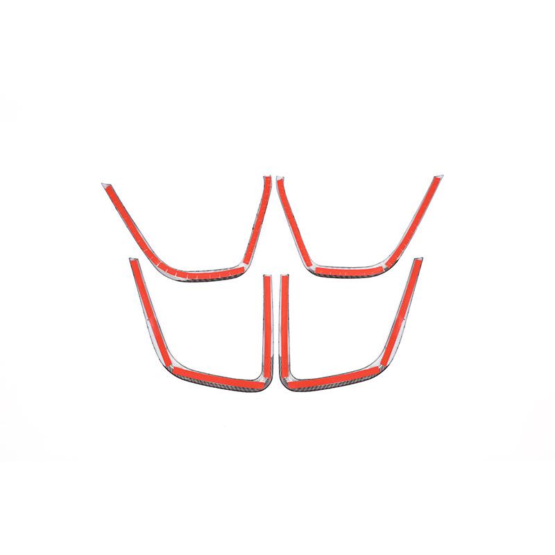 4 шт./компл., отделка из углеродного волокна в стиле салона автомобиля, рамка динамика двери, подходит для Jaguar E-Pace 2018, авто интерьер