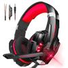PHOINIKAS Gaming Headset Wired PS4 Headset PS5 with Microphone Noise Canceling Headphones Heavy Bass with Controller Mute Comfortable Lightweight