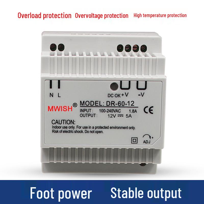 DR-60-24V2 DIN-рейка Промышленный DC 12V5 Блок питания - 30W Импульсный