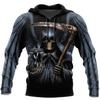 Men's Autumn Hoodie 3D Printing Skull Pattern Hoodie Fashion Daily Casual Sweatshirt Pocket Pullover Men's Clothing
