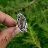 Natural Turritella Agate Statement Flower Adjustable Ring 925 Silver