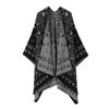 Classical Style Women's Shawl Double-sided Tassel Slit Cape High-end Travel Warm Cape