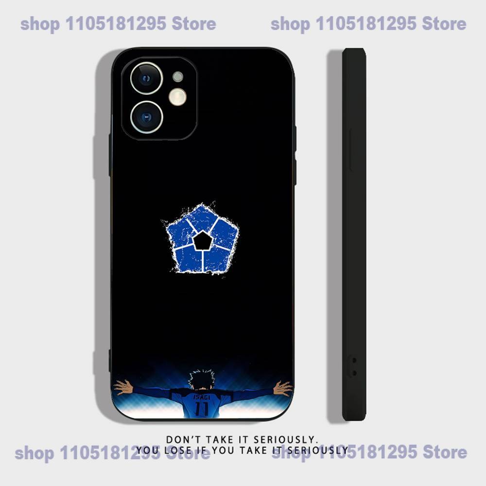 A-Аниме Blue Lock Чехол для телефона для iPhone 17,16,15,14,13,12,11,XR,Pro,XS,Max,XR,Plus,Mini Мягкий силикон Черный Ударопрочный