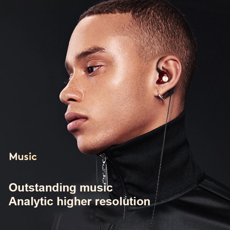 HIFI Heavy Bass Wired Earphone 3.5mm AUX In Ear Gaming Headset Dynamic Music Headphones Stereo Noise Cancelling Earbuds With Mic
