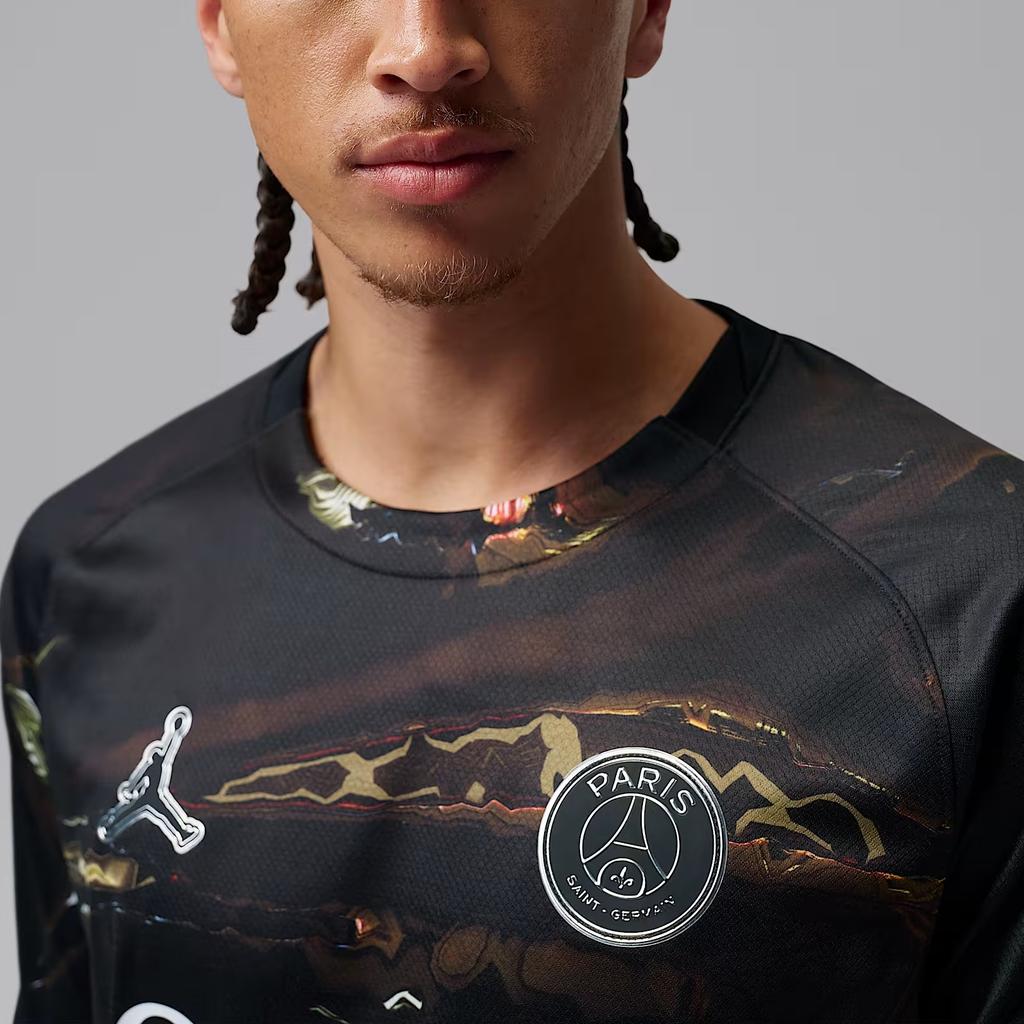 Футбольная форма Air Jordan PSG Paris Saint-Germain 2026 Stadium с длинным рукавом, реплика, 'Night Edition', мужская IB3146-011