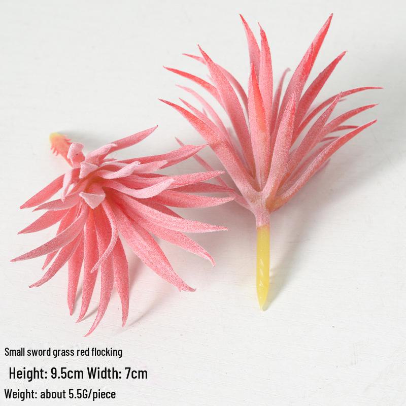 Mini Flocking Artificial Succulent Bonsai for DIY Wall Decor