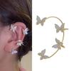 Темперамент бабочка ушной клипса подвесная ушная косточка клипса корейские серьги женские