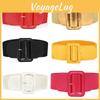 Stylish Red Elastic Waist Belt For Puffer Jackets And Coats With Chic Wide Design