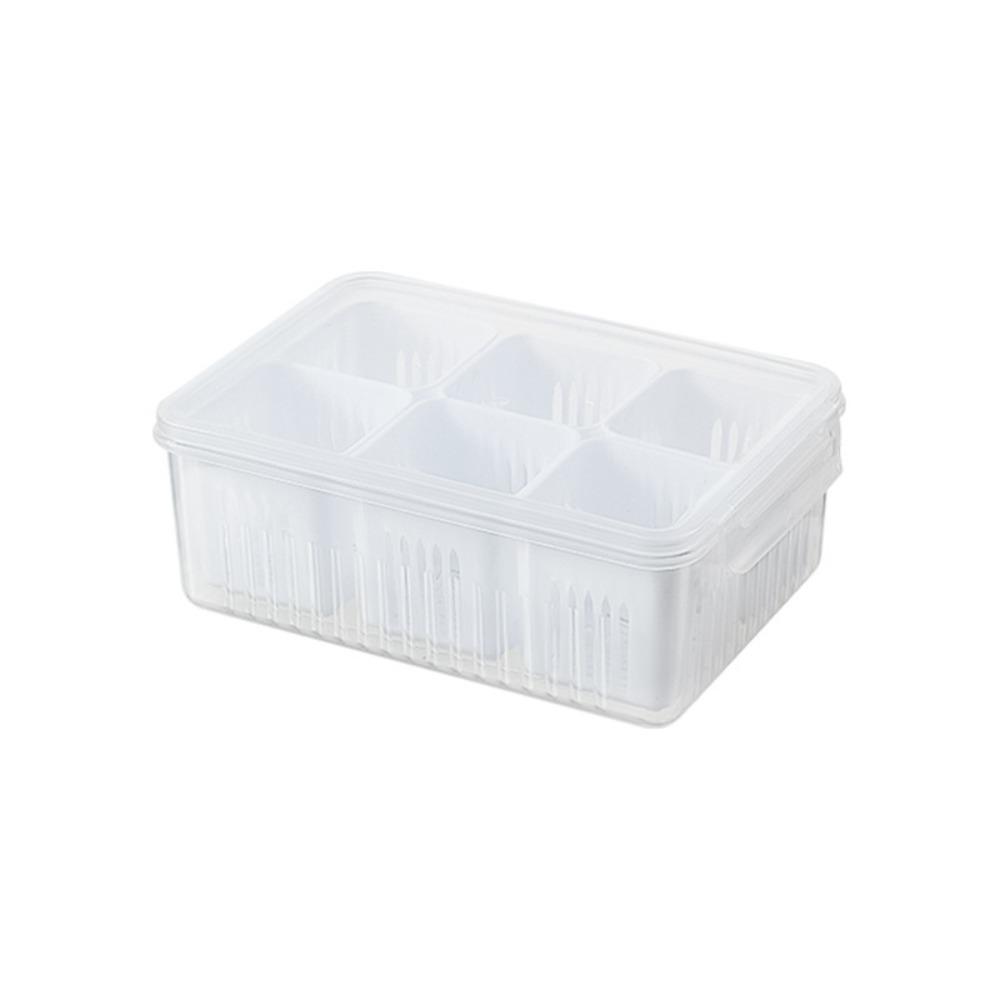 Four/Six Grids Onion Ginger Storage Container Transparent Food Fresh-keeping Holder Kitchen
