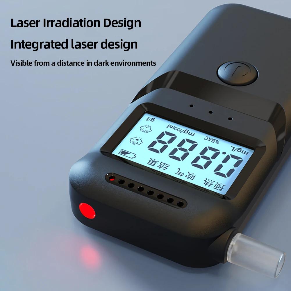 Цифровой алкотестер Профессиональный детектор алкоголя Алкоготестер LCD Дисплей Тестер на вождение в нетрезвом виде Полицейский алкотестер Ручной