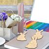 24pcs Easter Bunny & Egg Wooden Hanging Decorations Kit - DIY Paint-Your-Own Craft Set with Twine, Colorful Blank Wood Chips for Festive Home