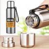 500/750/1000/1500 мл Большая емкость Стальная нержавеющая сталь Термобутылка Портативный изолированный стакан с веревкой Термос вакуумная колба