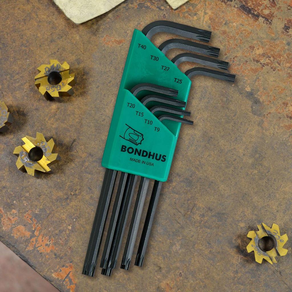 Длинный черный набор из 8 TLX8 31834 [BONDHUS] набор L-образных ключей Torx®, отделка, (Т9, Т10, Т15, Т20, Т25, Т27, Т30, Т40) Нет.