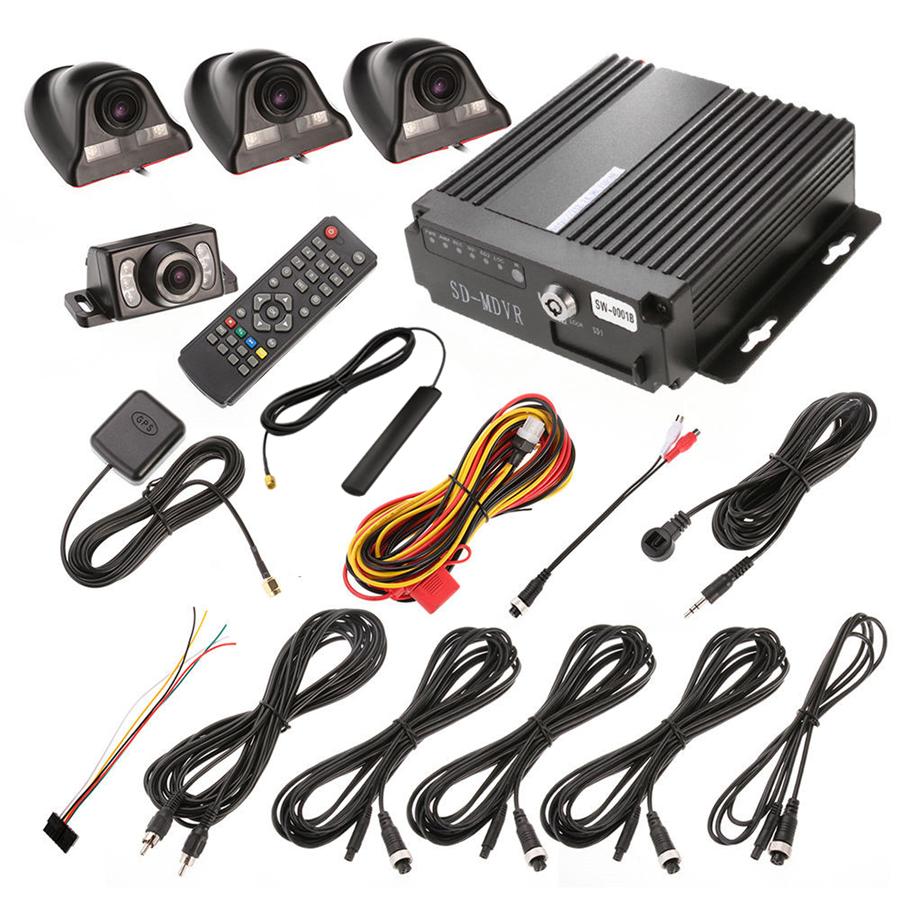 4-канальный 4G автомобильный видеорегистратор AHD GPS удаленный 4-камерный видеорегистратор реального времени