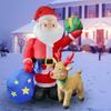 Inflatable Santa Claus with Light Holiday Gift,Crafts,Xmas Decor Ornament,Xmas Yard Decoration for