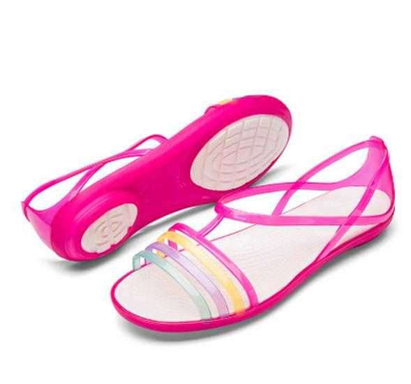 Красочные нескользящие желейные сандалии: Женские сабо с мягкой подошвой, пляжная обувь