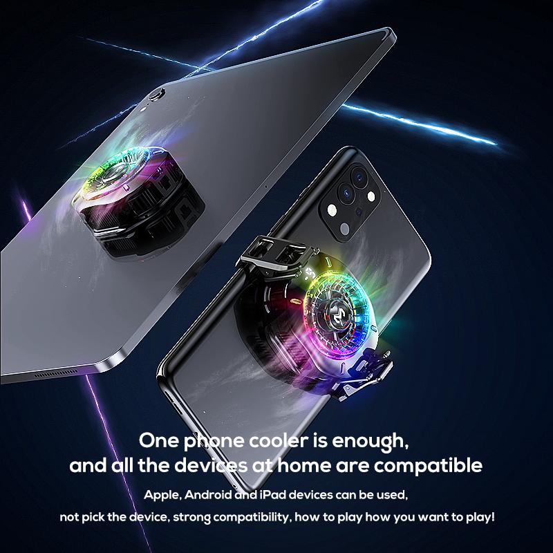 Полупроводниковый кулер для телефона с RGB-подсветкой, магнитным креплением, без образования льда, мощное охлаждение для игр и прямых трансляций