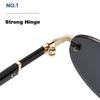 Cut-Edge Oval Frame Sunglasses Street Style Hip-Hop Sun Glasses Vintage Punk Shades  for Women