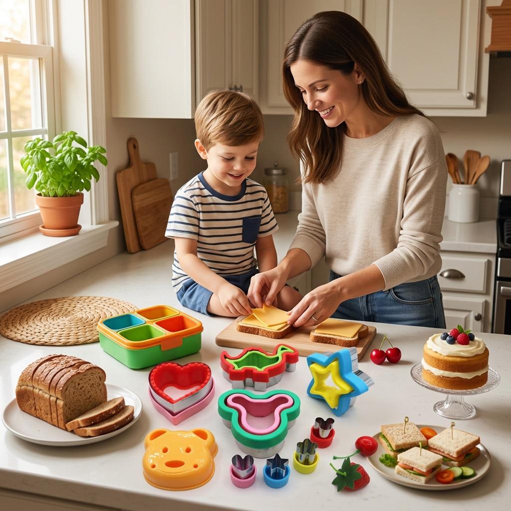 9-Piece Bear Sandwich Cutter Mold Set