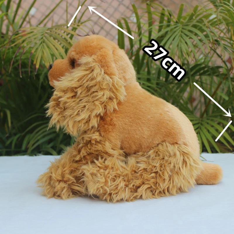 1/27cm Cocker Spaniel Anime Plushie Dog Toy High Fidelity Lifelike Stuffed Doll Gift for Kids and Adults