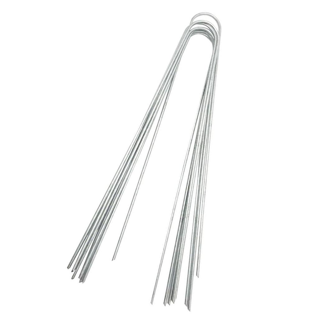 50 PCS Steel Landscape U shaped Stakes Pins Staple Peg for Ground Garden Farm Grass Tent Fence