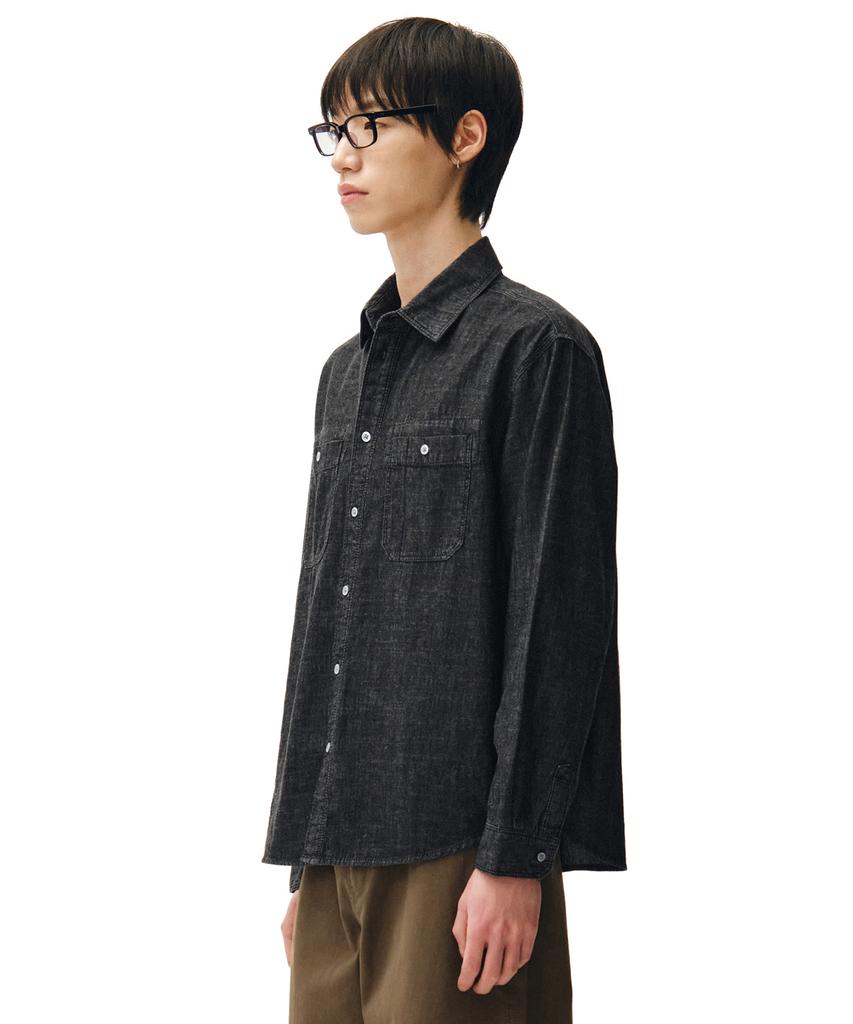 DECET Relax Work Denim Shirts Dcsh014Black