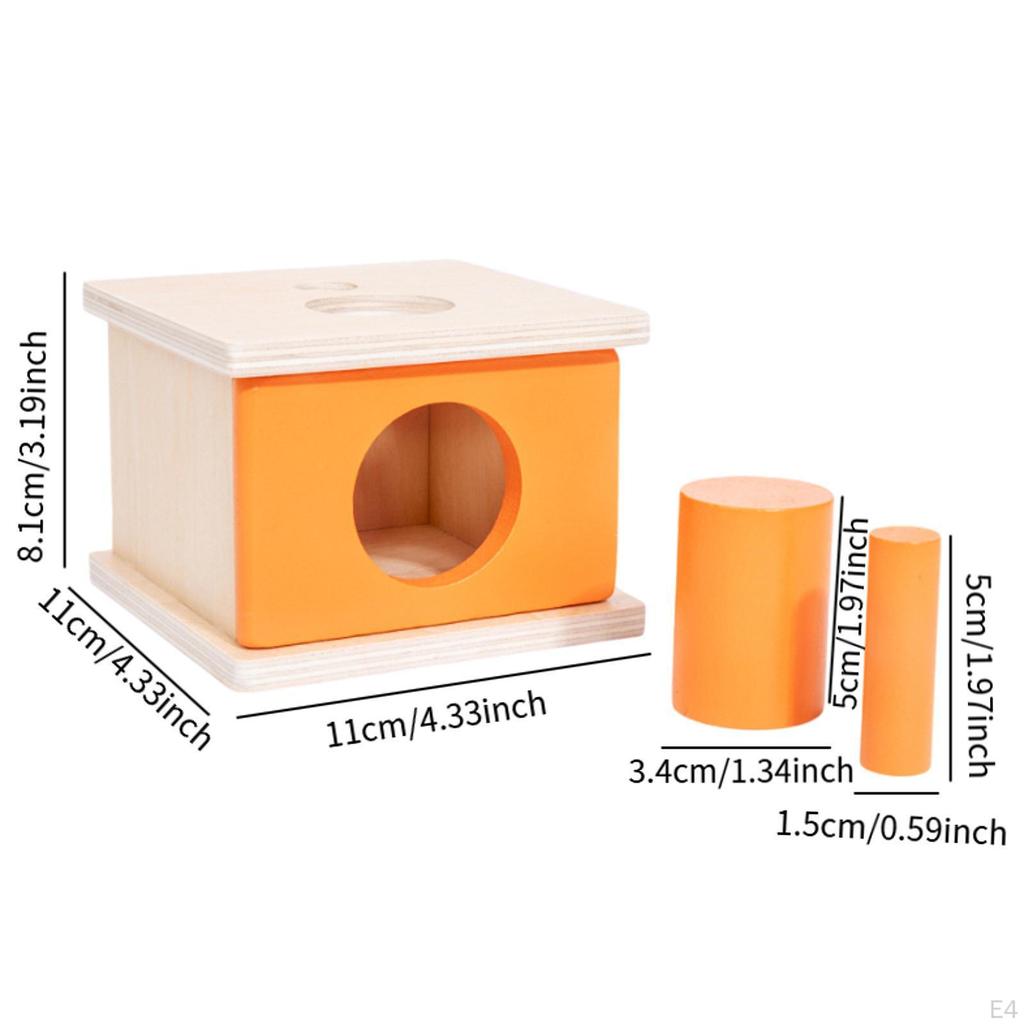 Коробка для постоянства объектов Тренировка координации Мелкая моторика Сенсорная игрушка Деревянный блок Раннее развитие