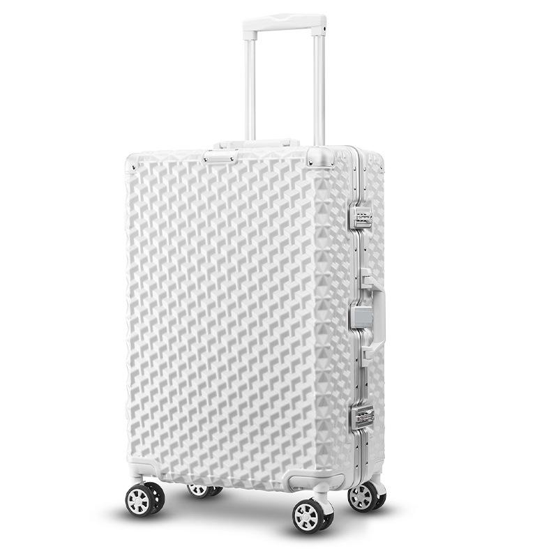 20-Inch Aluminum Frame Travel Suitcase - Stylish Password Box for Men & Women