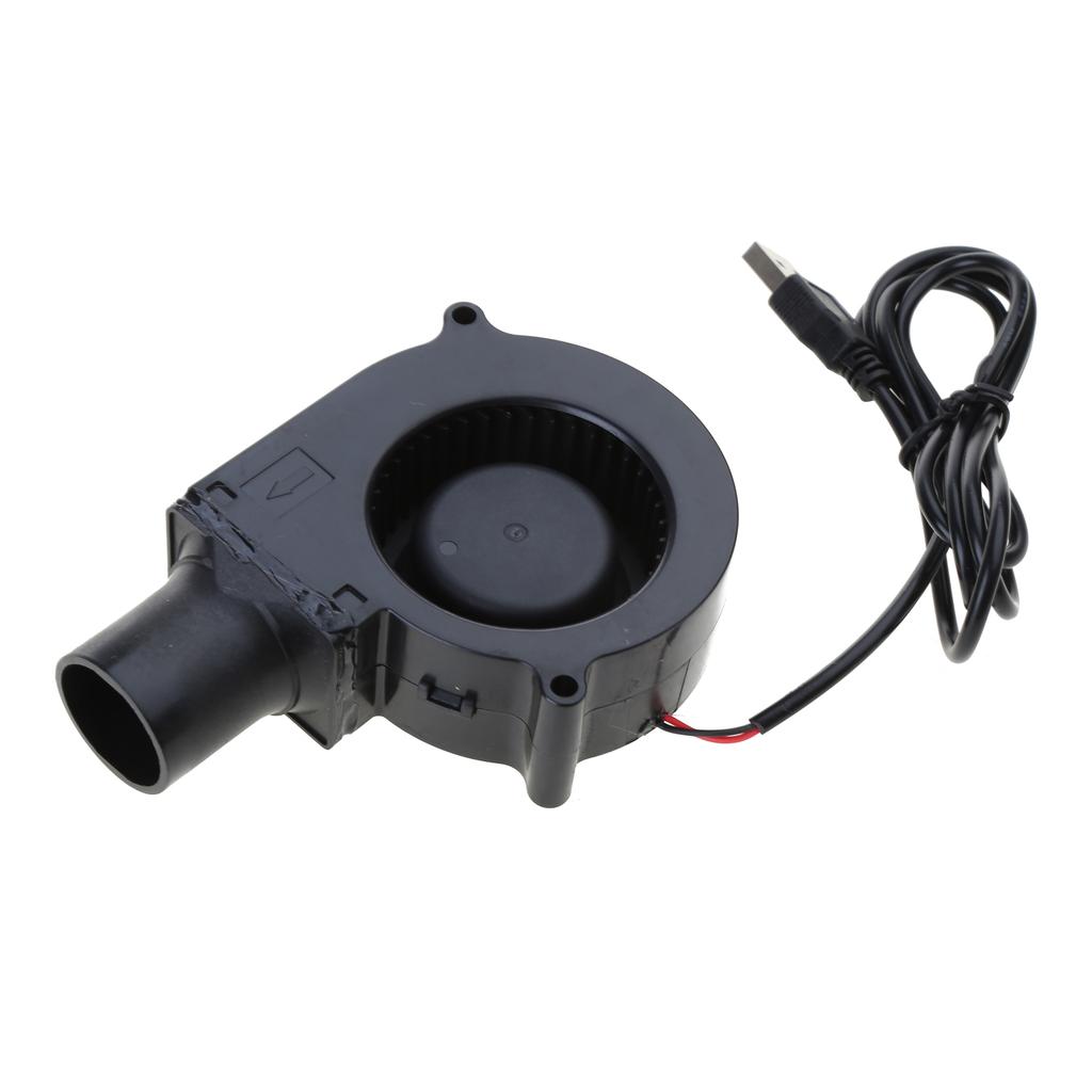 Портативный USB-вентилятор для барбекю, пикника, кемпинга, турбонагнетатель с низким уровнем шума, шарикоподшипник, 2600 об/мин, мощность 1,5 Вт, низкий уровень шума