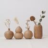 Creative Solid Wood Small Vase Dry Flower Arrangement Vase Solid Wood Flower Ware Wooden Crafts