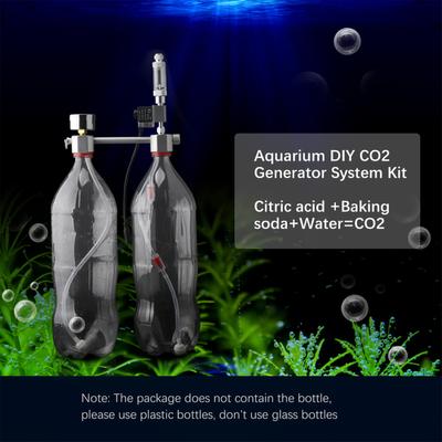Аквариумный комплект системы генератора CO2 DIY Система генератора CO2 с электромагнитным клапаном Счетчик пузырьков и проверка комплекта реактора углекислого газа для аквариума с растениями