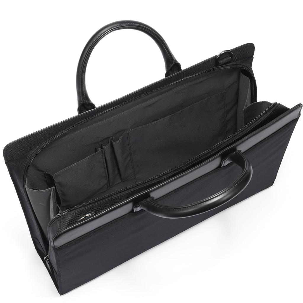 Деловая сумка портфель большой вместимости устойчивая командировка формат А4 хранение 2WAY спецификация сумка для поездок на работу сумка для собеседований черная [Ace Gene] мужская