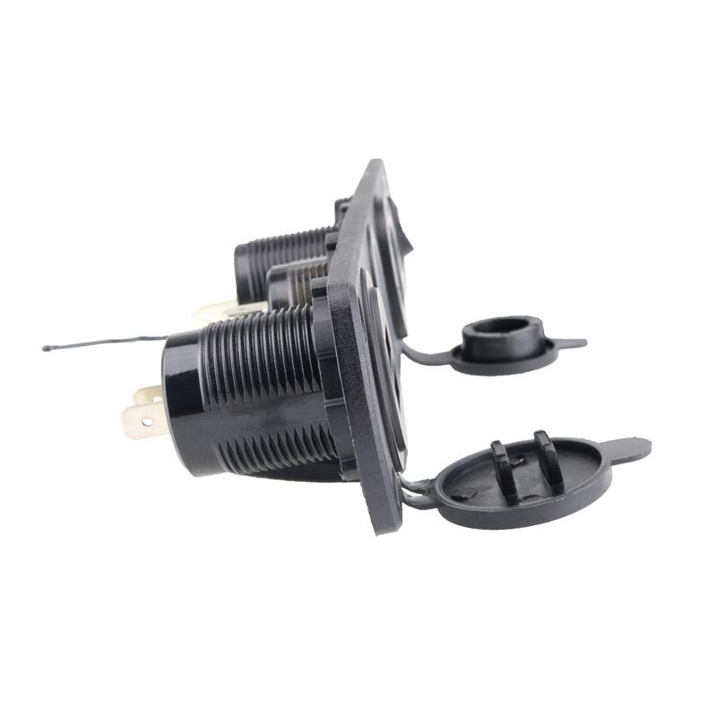 Панель переключателей с 4 отверстиями, двойной USB-светодиодный порт, 12 В, розетка, цифровой термометр, вольтметр для лодки, автомобиля, грузовика